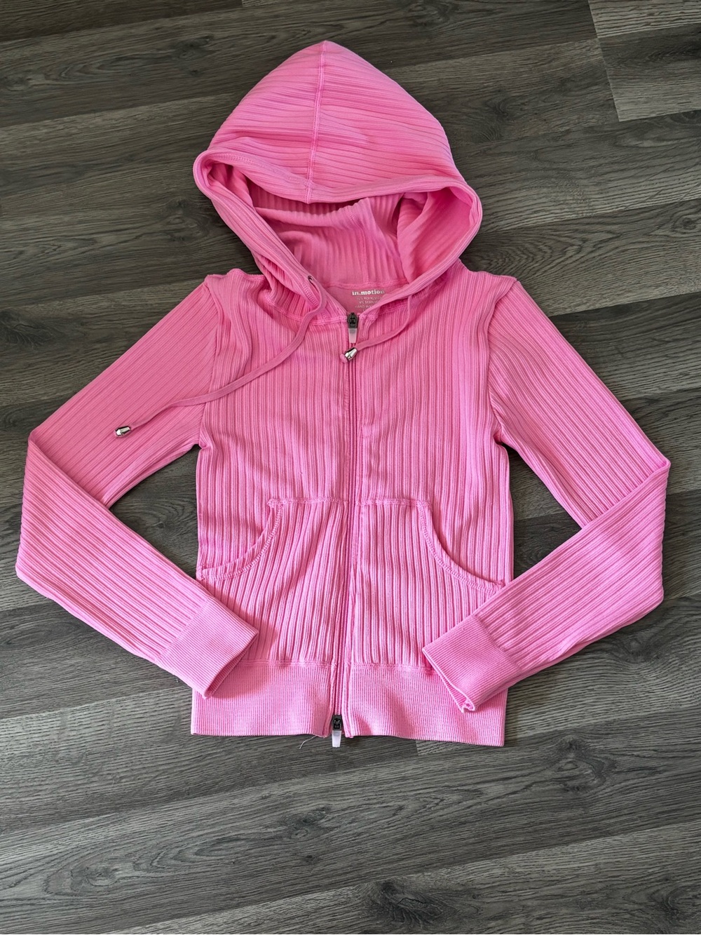 Pink Ribbed 3-Piece Loungewear Set - Tank, Zip Hoodie & Leggings - Picture 3 of 8